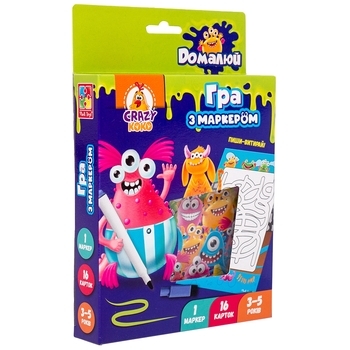 Гра з маркером Vladi Toys Пиши та витирай. Монстрики, укр. (VT5010-18) - Pampik