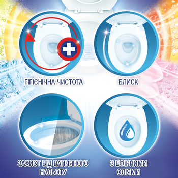 Очищувальний гель для унітаза Bref Чистота та Блиск Океанський бриз з ефектом освіжувача повітря, 700 мл - Pampik - 2