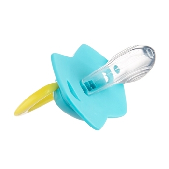 Силіконова симетрична пустушка Canpol babies Neon love, 18+ місяців, 2 шт., блакитний (22/654_blu) - Pampik - 4