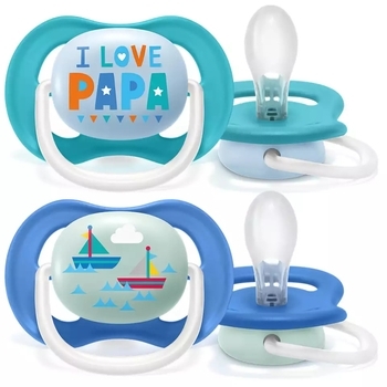 Пустушка Philips Avent Ultra Air I love для хлопчика, 6-18 місяців, 2 шт. (SCF080/03) - Pampik