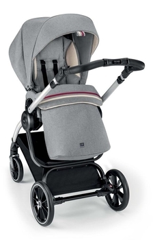 Универсальная коляска 2 в 1 Cam Techno Milano, рама серая, серый с полоской (805T/V99/978/553K) - Pampik - 5