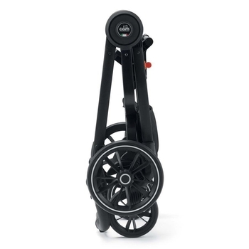 Універсальна коляска 2 в 1 Cam Techno Milano, рама чорний карбон, чорний з квітковим принтом (805T/V98/978/551K) - Pampik - 4