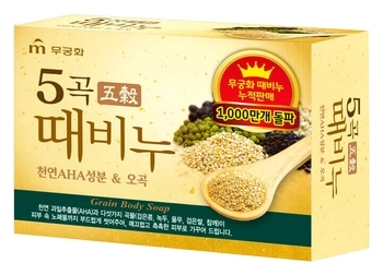 Мило-скраб для обличчя і тіла Mukungwha, екстракт п'яти злаків, 100 г - Pampik