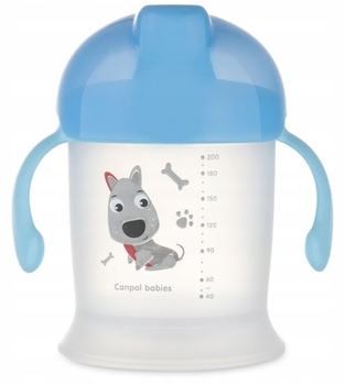 Чашка-непроливайка Canpol babies Улыбка, 200 мл, голубой (31/300) - Pampik
