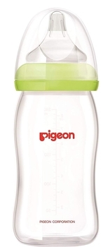 Бутылочка для кормления Pigeon SofTouch Peristaltic Plus, с силиконовой соской, 240 мл (26646) - Pampik