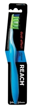 Зубна щітка Reach Dual Effect середня, блакитний - Pampik