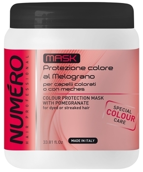 Маска для захисту кольору волосся з екстрактом граната Numero Professional Special Colour Care Mask, 1 л - Pampik