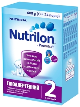 Суха молочна суміш Nutrilon Гіпоалергенний 2, 600 г - Pampik