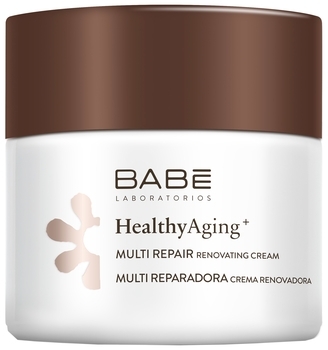 Нічний мультивідновлювальний крем Babe Laboratorios Healthy Aging з інноваційним антивіковим комплексом, 50 мл - Pampik