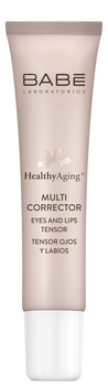 Мультикорректор Babe Laboratorios Healthy Aging с антивозрастным эффектом для кожи вокруг глаз и губ, 15 мл - Pampik