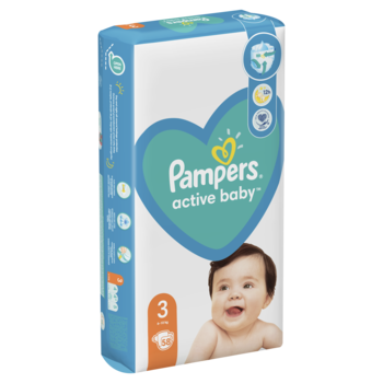 Підгузки на липучках Pampers Active Baby 3 (6-10 кг), 58 шт. - Pampik - 3