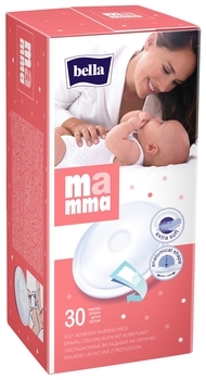 Лактационные вкладыши Bella Mamma, с липкой полоской, 30 шт. - Pampik