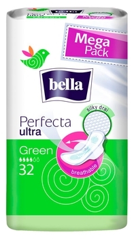 Гігієнічні прокладки Bella Perfecta Ultra Green, 32 шт. - Pampik