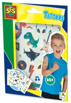 Набор тату-наклеек SES Creative Металлик, 50 наклеек (14281S) - Pampik