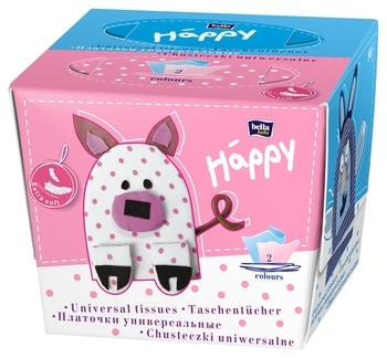 Двоколірні носові хусточки Bella Happy, 80 шт. - Pampik - 2