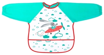 Нагрудник BabyOno з довгим рукавом, блакитний (837) - Pampik