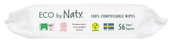 Органічні вологі серветки Naty, 56 шт. - Pampik - 3