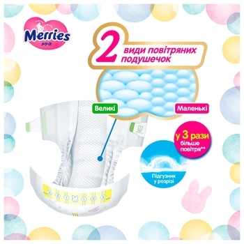 Підгузки на липучках Merries L (9-14 кг), 64 шт. - Pampik - 2