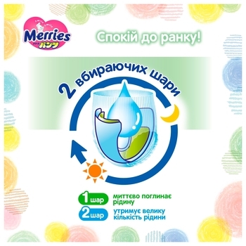 Подгузники-трусики Merries L (9-14 кг), 27 шт. - Pampik - 12