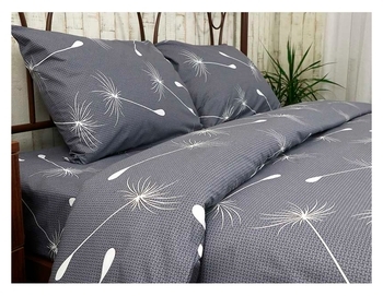 Простыня Руно, Fly Grey, бязь, 240х220 см, серый с белым (76.114Б_Fly grey) - Pampik - 4