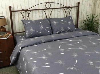 Наволочка Руно, бязь, 70х50, темно-сірий (35.114Б_Fly grey) - Pampik - 3