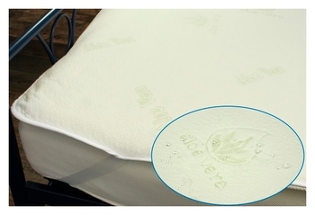 Наматрацник-поверхня Руно Aloe Vera Аква-Стоп, на резинці, водонепроникний, 190х160 см, білий (829Aloe Vera) - Pampik