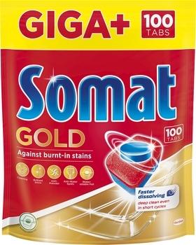 Таблетки для посудомийних машин Somat Gold Giga, 100 шт. - Pampik