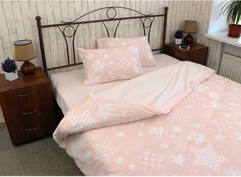 Комплект постільної білизни Руно Beige star, бязь, 215х143 см, бежевий (1.114Б_Beige star) - Pampik - 2