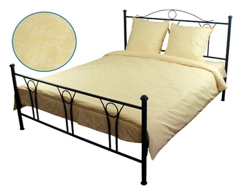 Комплект постільної білизни Руно Молочний 1, бязь, 240х220 см, молочний (845.114Б_Молочний_1) - Pampik