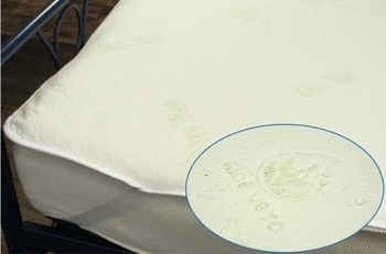 Непромокальний наматрацник на резинці Руно Aloe Vera, 200х120, білий (699.04СУ) - Pampik