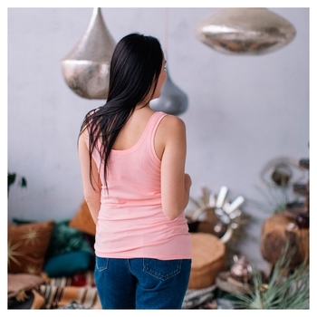 Майка для вагітних і годуючих мам Love & Carry, XS, персиковий (LCM2604) - Pampik - 2