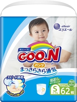 Підгузки-трусики Goo.N S (4-9 кг), 62 шт., collection 2018 (853625) - Pampik