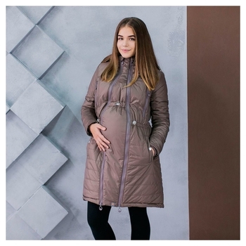 Зимове пальто 3 в 1 Love & Carry Капучино, р.44, коричневий (LCM2203) - Pampik