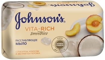 Мило Johnson's Vita-Rich з йогуртом, кокосом і екстрактом персика, 125 г - Pampik