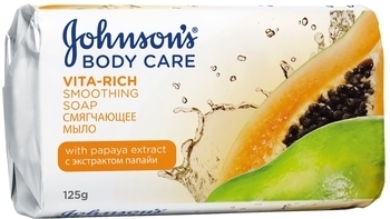 Мило Johnson's Body Care Vita Rich Пом'якшувальне з екстрактом папаї, 90 г - Pampik