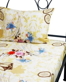 Набір постільної білизни Руно Paris, простирадло і наволочка, сатин, 215х143 см, бежевий (12.137_paris) - Pampik - 2