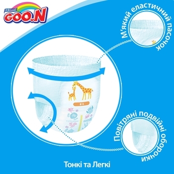 Підгузки-трусики Goo.N S (4-9 кг), 62 шт., collection 2018 (853625) - Pampik - 3