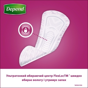Урологічні прокладки Depend Ultra Mini Liner, 12 шт. - Pampik - 6