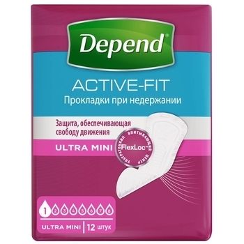 Урологічні прокладки Depend Ultra Mini Liner, 12 шт. - Pampik - 2