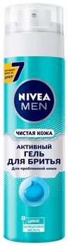 Гель для гоління Nivea Men Чиста шкіра, 200 мл - Pampik