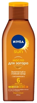 Масло для засмаги Nivea SPF 6, 200 мл - Pampik