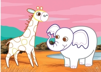 Перші розмальовки з кольоровим контуром і наліпками. Африка - Pampik - 3