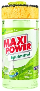Средство Maxi Power для мытья посуды, Зеленый чай, 1 л - Pampik
