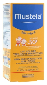 Сонцезахисний лосьйон Mustela з високим рівнем захисту SPF+50, 100 мл - Pampik - 2