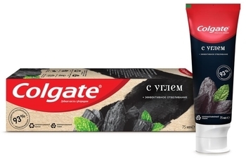 Зубна паста з натуральними інгредієнтами Colgate Naturals Ефективне відбілювання з Вугіллям, 75 мл - Pampik