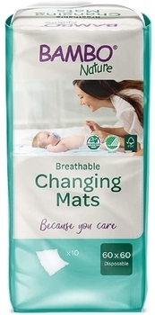 Одноразові пелюшки Bambo Nature, 60х60 см, 10 шт. - Pampik