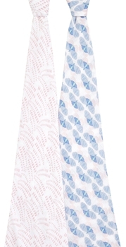 Набор муслиновых пеленок Aden + Anais Deco, 120х120 см, розовый, голубой, 2 шт. (ASWC20013) - Pampik - 2