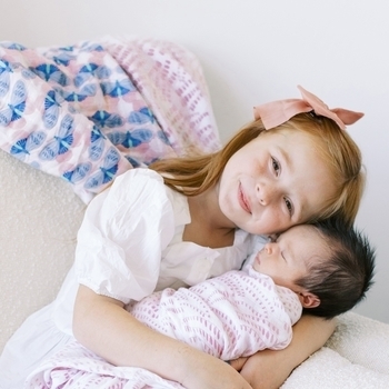 Набор муслиновых пеленок Aden + Anais Deco, 120х120 см, розовый, голубой, 2 шт. (ASWC20013) - Pampik - 7