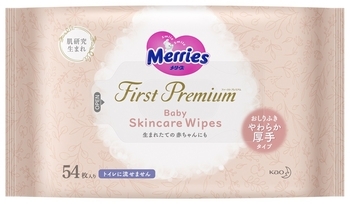 Вологі серветки Merries для новонароджених змінний блок, 54 шт. - Pampik