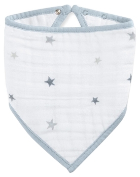 Слюнявчик-бандана Aden + Anais Twinkle, муслин, белый (7160G) - Pampik